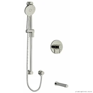 Riu Polished Nickel Shower Faucet Trim Kit with Tub Spout TKIT1244RUTMKNPN