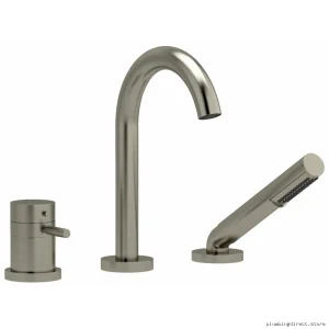 Riu RU19BN 3-Hole Deck Mount Tub Filler - Elegant Brushed Nickel by RIOBEL