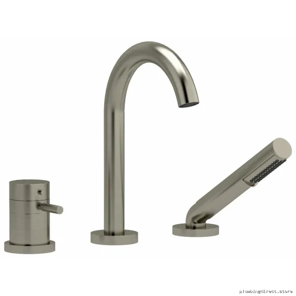 Riu RU19BN 3-Hole Deck Mount Tub Filler - Elegant Brushed Nickel by RIOBEL