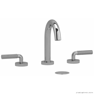 Riu Widespread Bathroom Faucet C-Spout Knurled Lever Handles 1.2 GPM Chrome