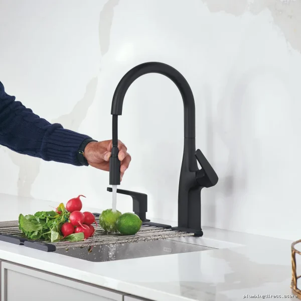 Matte Black Pull-Down Sprayer Kitchen Faucet | Rivanna Model - Image 3