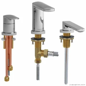 Roman-Style 3-Piece Tub Faucet with Handheld Shower & Chrome Finish - Ever EV10C Riobel Pro