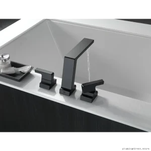 Matte Black Roman Tub Faucet Trim - Elegant Delta T2799-BL
