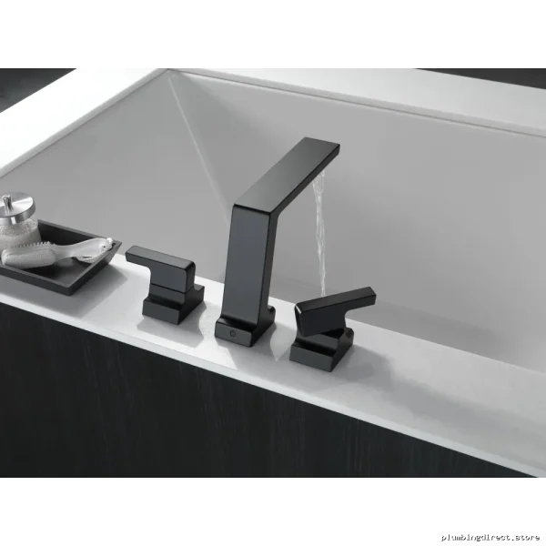 Matte Black Roman Tub Faucet Trim - Elegant Delta T2799-BL