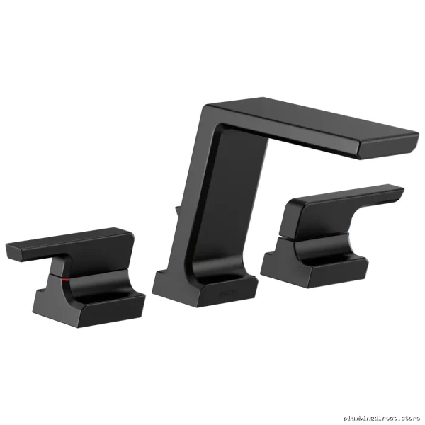 Matte Black Roman Tub Faucet Trim - Elegant Delta T2799-BL - Image 3