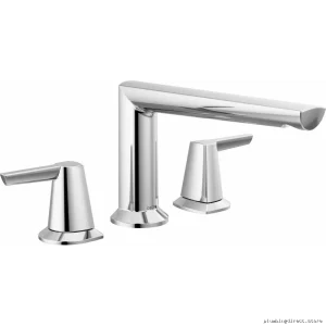 Romantic Style Three-Hole Chromed Tub Faucet Trim by Gale On