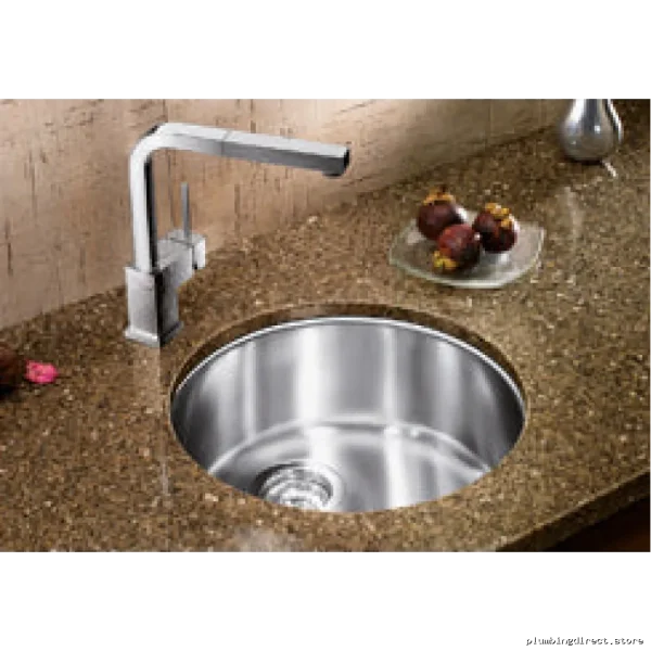 Rondo 1 Bowl Round Bar Sink with Dual Mount - Stainless Steel 400775 Blanco - Image 2