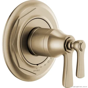Rook Brilliance Luxe Gold Thermostatic Trim with Easy Temperature Control