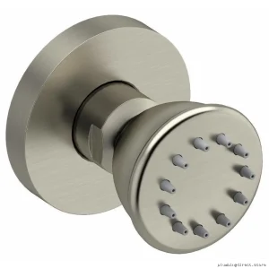 Single-Function Round Body Spray Shower Head - Brushed Nickel Finish
