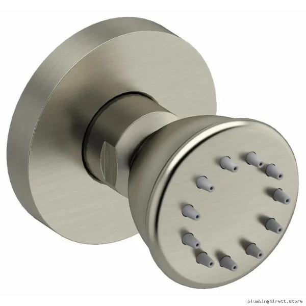 Single-Function Round Body Spray Shower Head - Brushed Nickel Finish