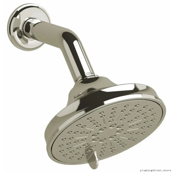 Momenti Model 5 Round Showerhead with Adjustable Arm Design - Polished Nickel RIOBEL