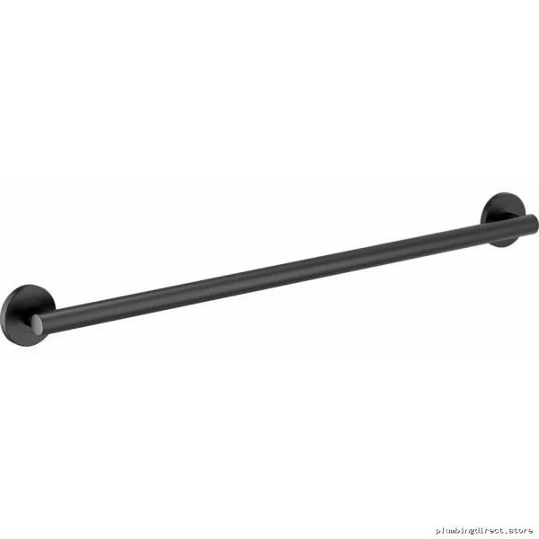 Modrn Rounded Shower Support Rail w/Matte Blk Finsh