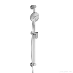 Space-Saving Chrome Wall-Mount Hand Shower with Bar | RoundOne BF1635-110 Kalia