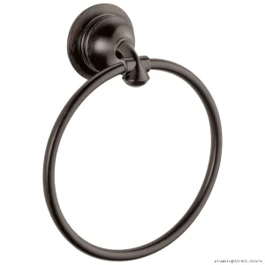Rustic Venetian Bronze Towel Ring for Bathrooms - Delta 79446-RB Linden