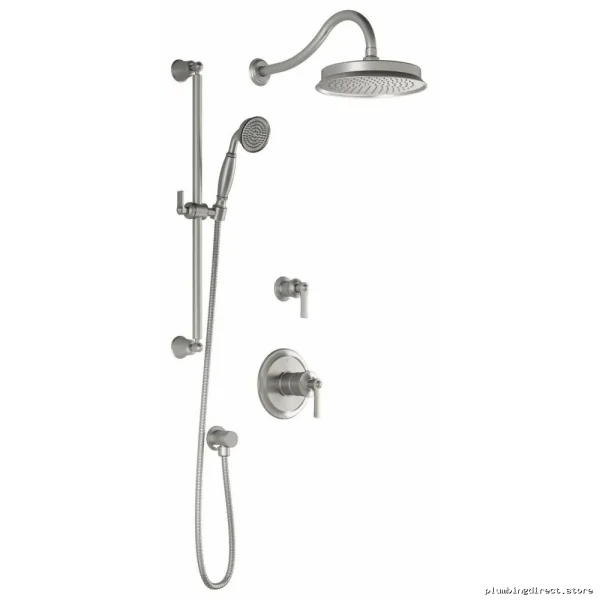 Rustik TD2 Thermostatic Shower System - Wall-Mounted Arm (Valve-Free), Pure Nickel Finish BF1520-125 Kalia - Image 5