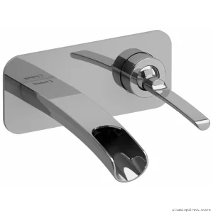 Salome Chrome Wall Mount Bathroom Faucet - Lever Handle Design | Efficient Flow Rate TSA360C