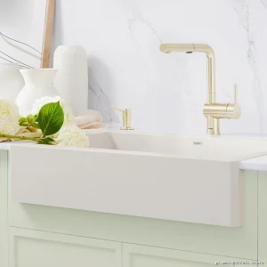Satin Gold Pull-Out Sprayer Kitchen Faucet - Blanco
