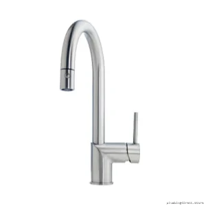 Satin Nickel Pull-Down Kitchen Faucet - Easy Install, High Arc, KFPD1150 Kindred