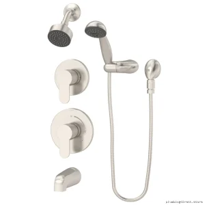 Satin Nickel Tub & Shower System | Symmons 6706-STN Identity