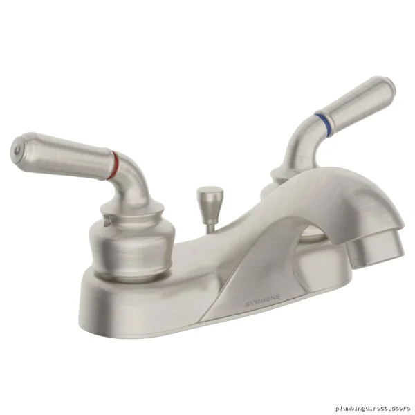 SatinNickel Bathroom CenterSet FaucetCode w/PopUp Drain SYMMONS - Image 2