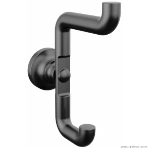 Saylor Double-Robed Hooks in Matte Black – For Two Clothes | Model | Delta Design