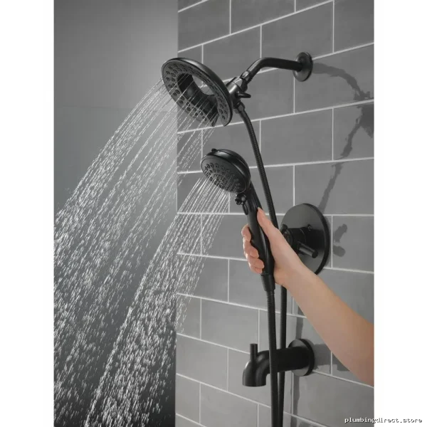 Saylor Modern Matte Black Tub & Shower Trim - Monitor 17 Series - Image 2