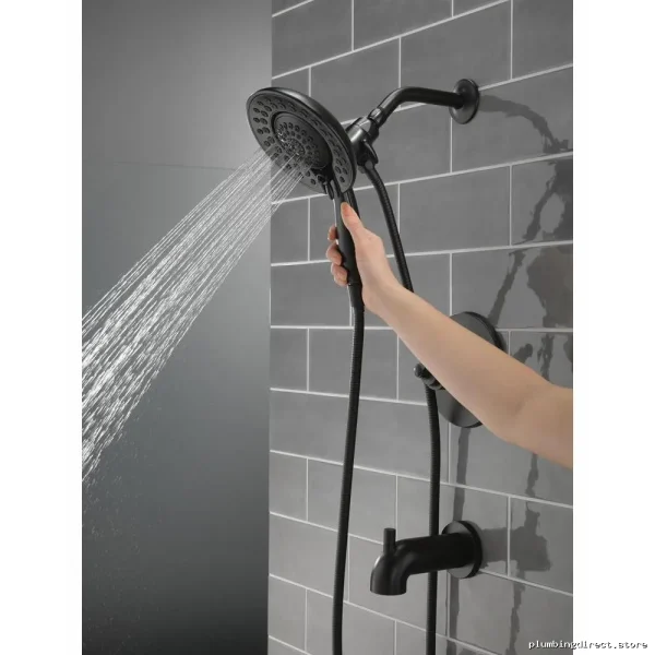 Saylor Modern Matte Black Tub & Shower Trim - Monitor 17 Series