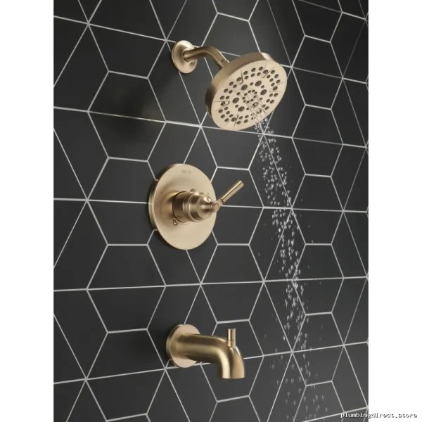 Saylor Monitor 14 Series Tub & Shower Trim in Champagne Bronze T14435-CZ Delta - Image 2