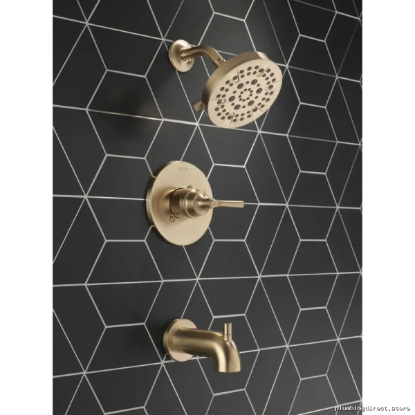 Saylor Monitor 14 Series Tub & Shower Trim in Champagne Bronze T14435-CZ Delta - Image 3