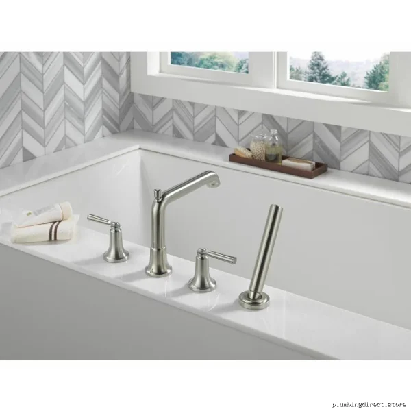 Saylor Roman Tub Trim w/ Hand Shower - Stainless Steel Model T4736-SS - Image 2