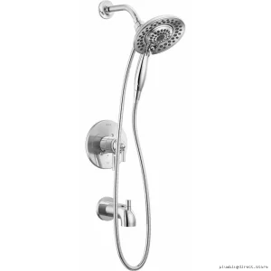 SaylorMonitor Delta Tub & Shower Trim Set w/In²ition Tech - Modern Chrome Design
