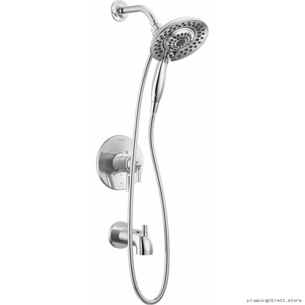 SaylorMonitor Delta Tub & Shower Trim Set w/In²ition Tech - Modern Chrome Design