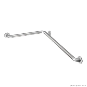 Secure L-Shaped Shower Grab Bar with Flared Ends - 24x36 Inches