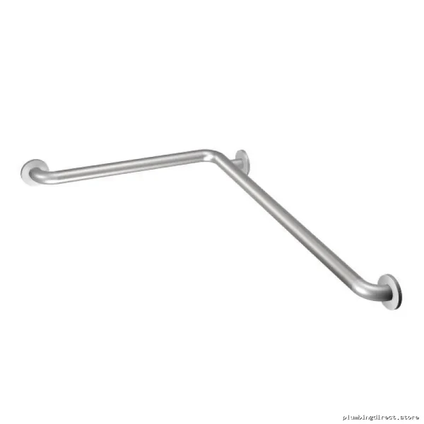 Secure L-Shaped Shower Grab Bar with Flared Ends - 24x36 Inches