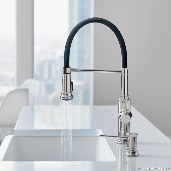 Empressa 442508 Blanco Semi-Pro Kitchen Faucet with Pulldown Spray & Chrome Finish - Image 2
