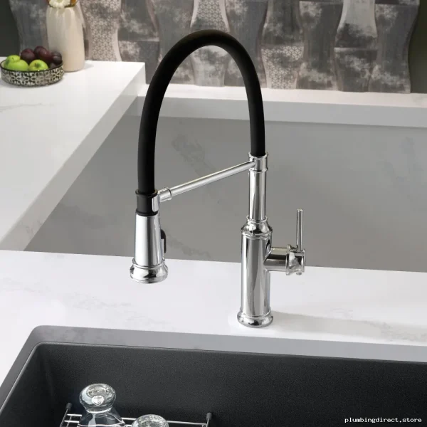 Empressa 442508 Blanco Semi-Pro Kitchen Faucet with Pulldown Spray & Chrome Finish - Image 3