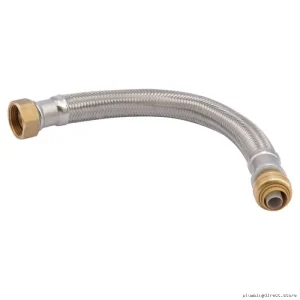 Sharkbite Flexible Stainless Steel White Pipe Connector 1/2 x 3/4 FIP x 18 U3068FX18LFCA