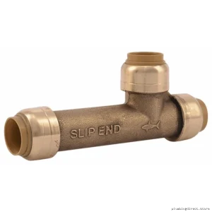 Lead-Free Brass 1/2 Inch Slip Tee Fitting - Sharkbite U3362LF Plumbing Solution