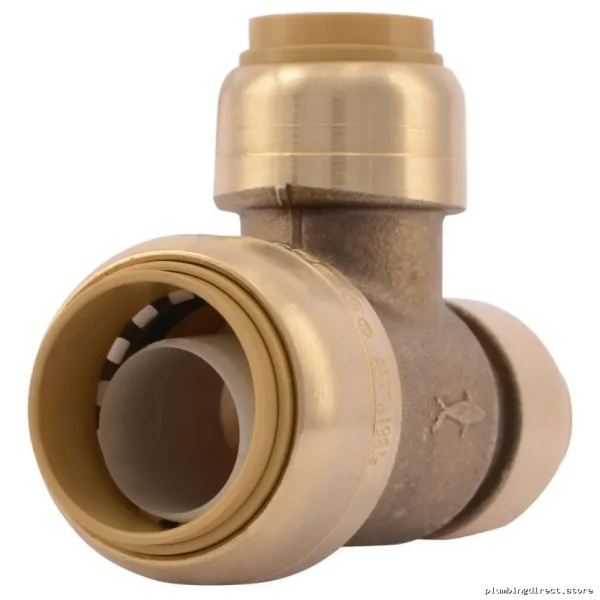 Lead-Free Brass SharkBite Reducing Tee 3/4 x 1/2 x 1/2 Inch