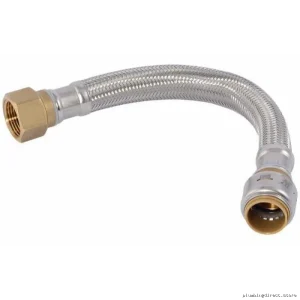 SharkBite Stainless Steel Braided Hose w Heated Connection Kit - Size: 3/4 x 12 in
