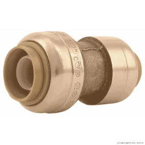 Sharkbite U009LF Brass Reducing Coupling (3/8 to 1/2) Lead-Free