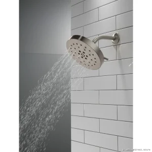Shower Head 4-Setting UltraSoak with Lumicoat Stainless Steel - H2Okinetic Delta