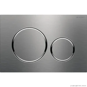 Sigma20 Dual-Flush Actuator Plate - Water-Saving Brushed Stainless & Polished Finish