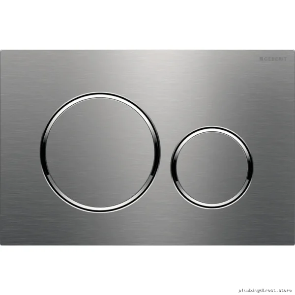 Sigma20 Dual-Flush Actuator Plate - Water-Saving Brushed Stainless & Polished Finish