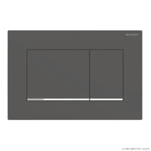 Sigma30 Dual-Flush Actuator Plate | Matte Black & Polished Chrome | GEBERIT Model 115.883.14