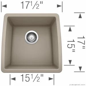 Silgranit Undermount Kitchen Bar Sink - Performa Truffle Single-U-Bowl