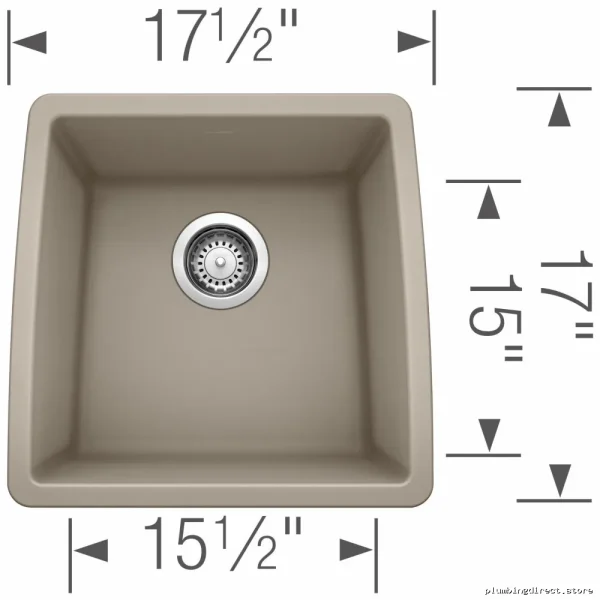 Silgranit Undermount Kitchen Bar Sink - Performa Truffle Single-U-Bowl