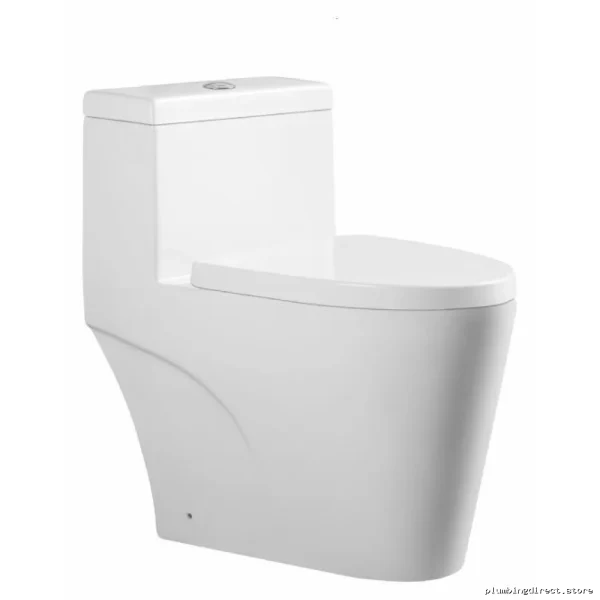 Dual Flush High-Efficiency One-Piece Toilet - SimmonsTall 16.5" White with Side Cover