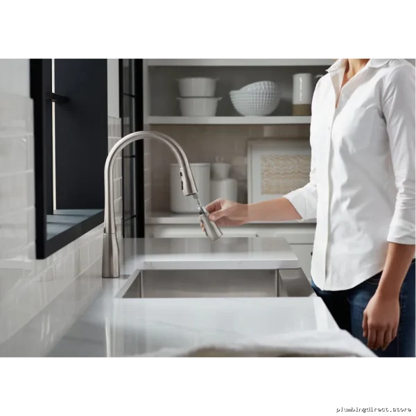 Simplice Polished Chrome Faucet with Hands-Free Pulldown Spray - Kohler 596-CP