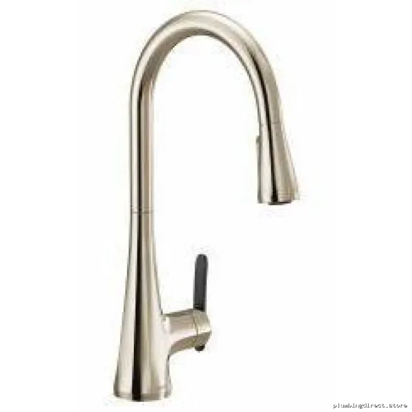 Sinema Polished Nickel Kitchen Faucet with Pulldown Spray - S7235NL Moen
